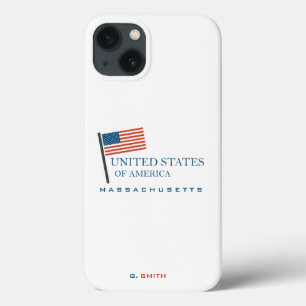 Monogram. Stars & Spangled Banner Amerikaanse vlag iPhone 13 Hoesje