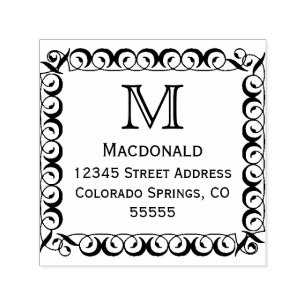 Monogram Stempel - Zelfinkende Adresstempel
