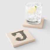 Monogram Stenen Onderzetter (Zijkant)