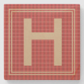 Monogram stenen Onderzetter (Voorkant)