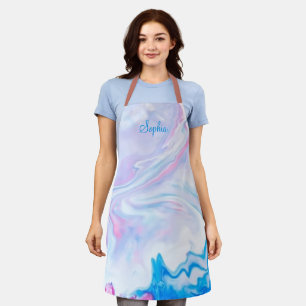 Monogram Stervende Glitter Metallic Naam  Schort