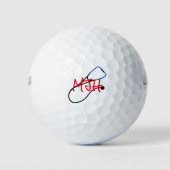 Monogram Stethoscoop grafiek met uw initialen Golfballen (Voorkant)