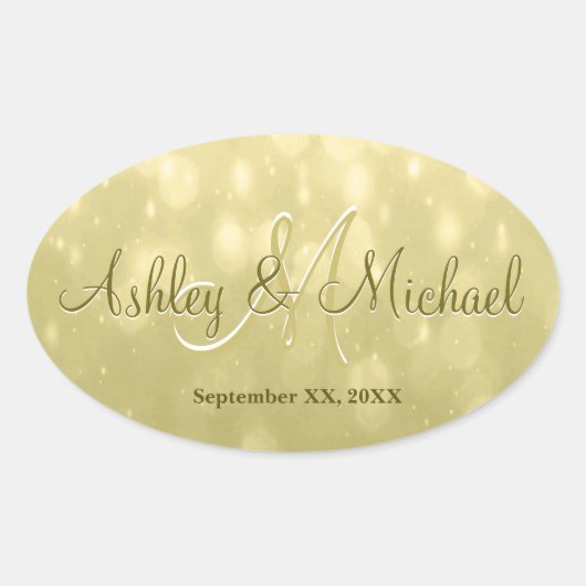 Monogram Sticker | Geel goud (Voorkant)