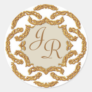 Monogram Sticker Trouwstickers