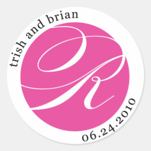 Monogram Sticker voor Trish en Brian