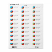 Monogram stickerlabels met letter J voor retouradr Etiket (Full Sheet)