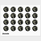 Monogram Stickers| D6 Ronde Sticker (Vel)