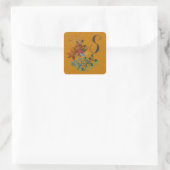 Monogram, Stickers met blote bloemen bloemen (Tas)