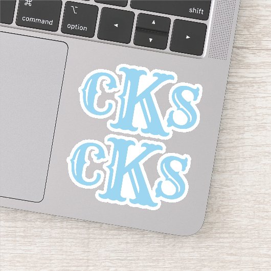 Monogram Stickers | Moderne Westerne Initialen lab (Detail)