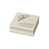 Monogram Stijl | Casual Chic Retouradres Sticker Rubberstempel (Stempel)