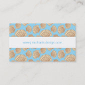 Monogram  stijl Seashell Patroon Visitekaartje (Achterkant)