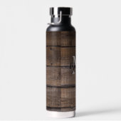 Monogram stijlpatroon Rustige houtpatroonstijl Waterfles (Rechts)