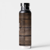 Monogram stijlpatroon Rustige houtpatroonstijl Waterfles (Links)