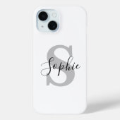 Monogram stijlvol Case-Mate iPhone case (Achterkant)