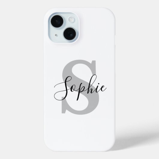 Monogram stijlvol Case-Mate iPhone case (Achterkant)