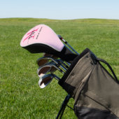 Monogram Stijlvol Modern Hot Pink Golfheadcover (Insitu)