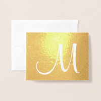 Monogram Stijlvol Script Initiaal Gevouwen Goud