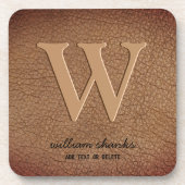 Monogram stijlvol, stijlvol, stijlvol, stijlvol, s bier onderzetter (Voorkant)