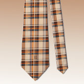 Monogram Stijlvolle Herfst-Herfst Plaid Pattern Ne Stropdas