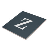 Monogram Stijlvolle kleur op houtbasis Tegeltje (Zijkant)