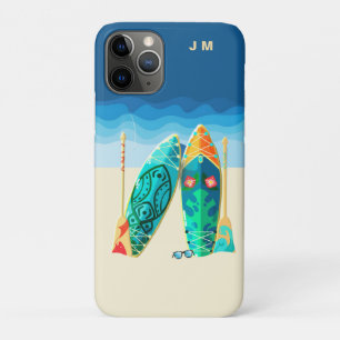 Monogram strand surfen iPhone / iPad hoesje