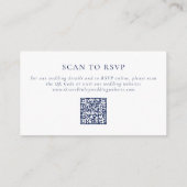 Monogram Strand Wedding Crest Website QR Code Informatiekaartje (Achterkant)
