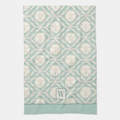 Monogram Strand Zand Dollar Patroon Bakken Theedoek (Verticaal)