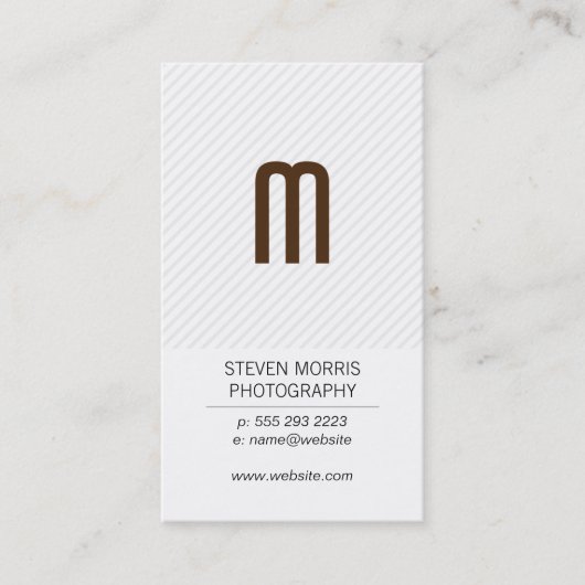 Monogram | Stripes Visitekaartje (Voorkant)