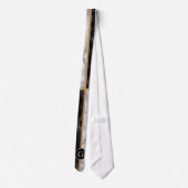Monogram Stropdas zwart-wit Check Marble (Achterkant)
