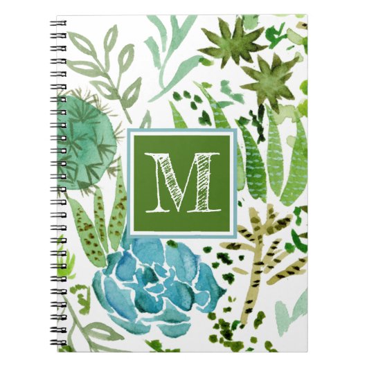 Monogram | Succulent veld I Notitieboek (Voorkant)