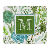 Monogram | Succulent veld I Snijplank (Voorkant)