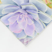 Monogram Succulente Waterverf Kleurrijke pasta Fleece Deken (Hoek)