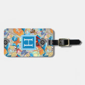Monogram Summer Fun Pattern Bagagelabel (Voorkant horizontaal)