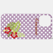 Monogram Super Cute and Girly Polka Dot Pattern Case-Mate iPhone Case (Achterkant (horizontaal))