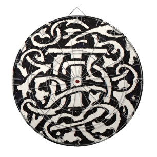 Monogram T Art Nouveau Letter Dartbord