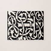 Monogram T Art Nouveau Letter Legpuzzel (Horizontaal)