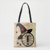 Monogram T Cloudy Witch Spiders Name All-Over Draagtas (Voorkant)