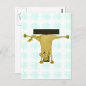 Monogram T Pony paard gepersonaliseerd Briefkaart (Voorkant / Achterkant)