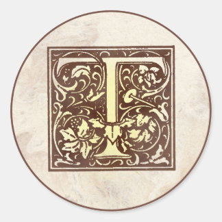 monogram T Ronde Sticker