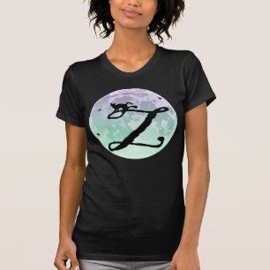 Monogram T-shirt met volledig maan en Cat Z-Initia