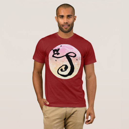 Monogram T-Shirt van S-Initiaal, volledig maan en  (Voorkant volledig)