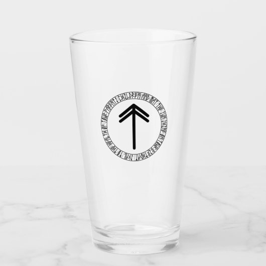 Monogram T - Viking stijl - pint glas (Voorkant)