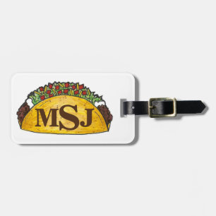 Monogram Taco Dinsdag Mexicaans Tex Mex Eten Bagagelabel