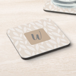 Monogram Tan Botanische Bladeren Drank Onderzetter