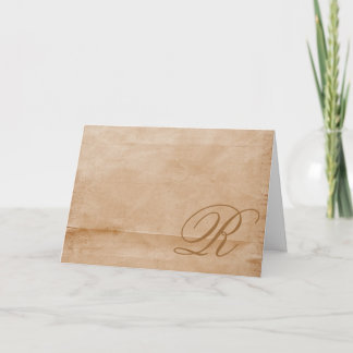 monogram-tan notitiekaartje
