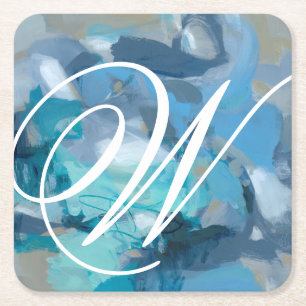 Monogram   Tangled Vierkante Kartonnen Onderzetter