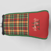Monogram Tartan Oranje Groen Putter Golf Hea Golfheadcover (Voorkant)