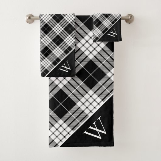 Monogram Tartan Pset Bath Set Bad Handdoek (Insitu)