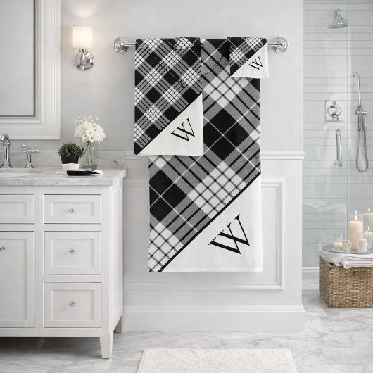 Monogram Tartan Pset Bath Set Bad Handdoek