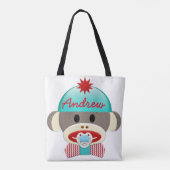 MONOGRAM-TAS "Cute Sock Monkey" Draagtas (Achterkant)
